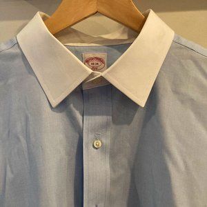 Brooks Brothers Classic Formal  Dress Shirt, Winchester White Contrast Collar